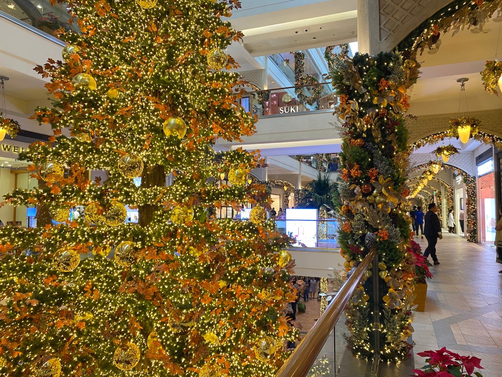Golden Christmas Tree at The Mall