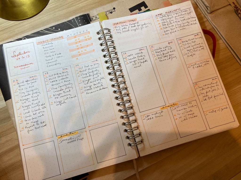 One Week Journal Spread with Habit Tracker